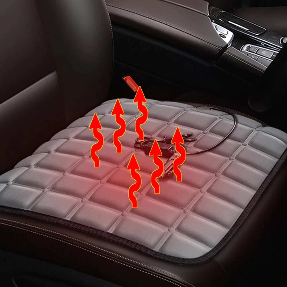 Housse chauffante pour siège de voiture, 5V 12V, 3 vitesses de température, coussinets chauffants électriques 40W, coussin chauffant pour siège de voiture, coussin de siège à chauffage rapide